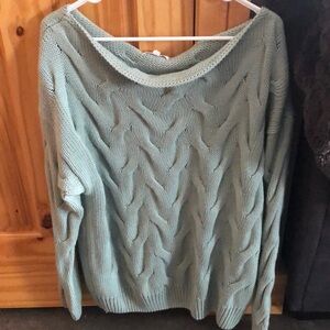 Quilted Off the Shoulder Sweater